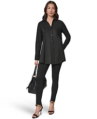 Donna Karan New York Women's A-Line Button Down Poplin Tunic