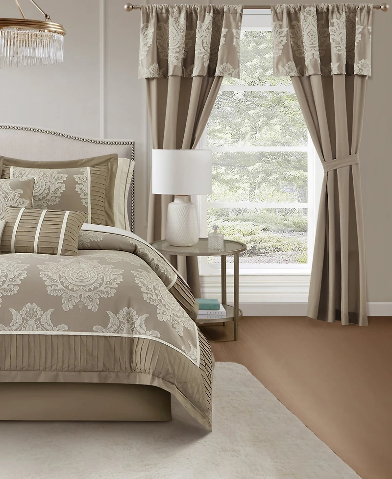 Stratford Park Therese Damask 15-Piece Comforter Set, California King