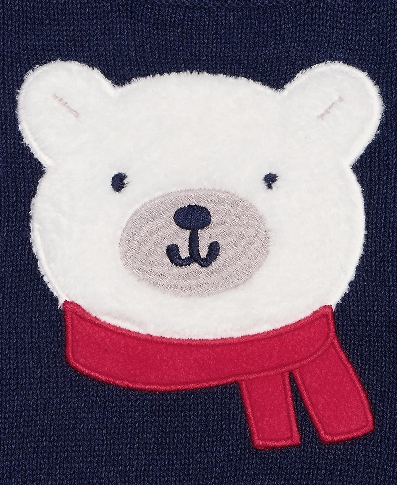 First Impressions Baby Boys' 3M-24M Cotton Polar Bear Sweater & Pants, 2-Piece Set, Macy's Exclusive
