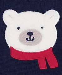 First Impressions Baby Boys' 3M-24M Cotton Polar Bear Sweater & Pants, 2-Piece Set, Macy's Exclusive
