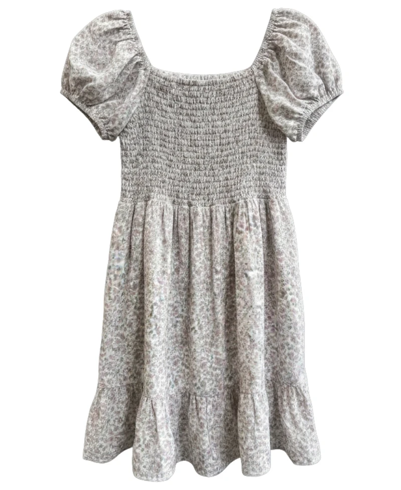 With Jules Girls' 7-16 Short-Sleeve Printed Square Neck Dress