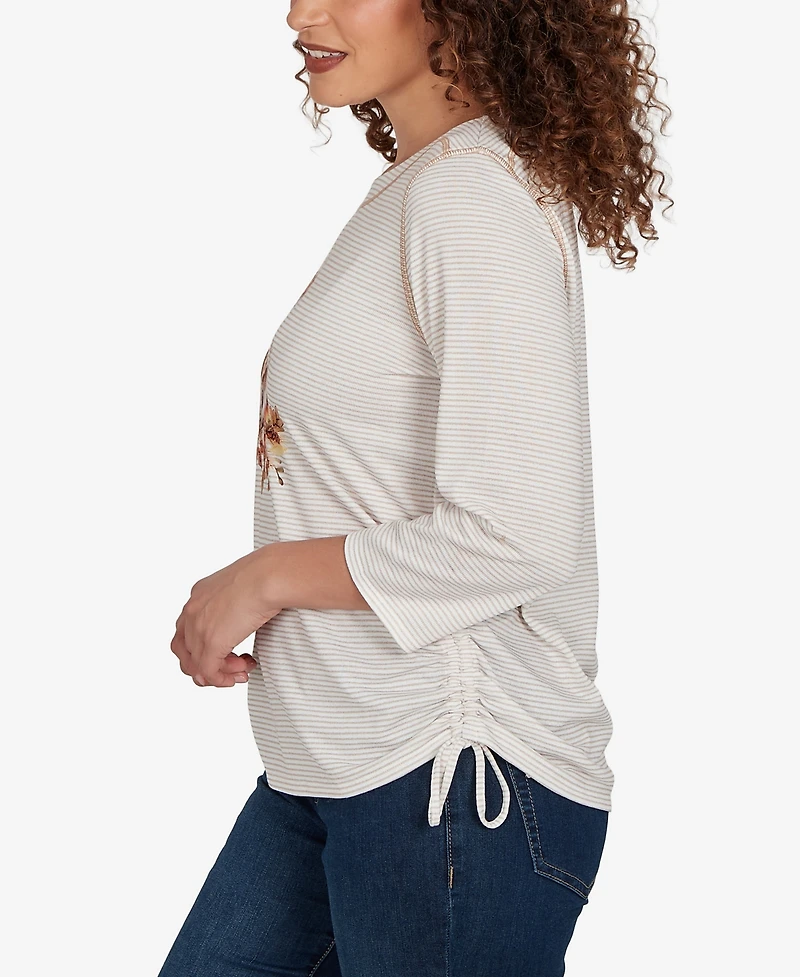 Alfred Dunner Women's Autumn Owl Knit Top