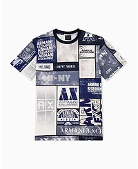 A|X Armani Exchange Men's Short Sleeve Collage Logo T-Shirt