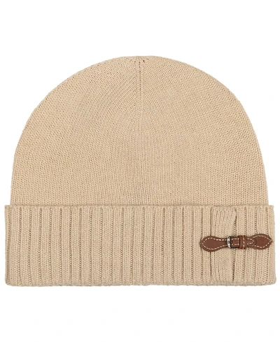 Lauren Ralph Equestrian Buckle Merino Knit Hat