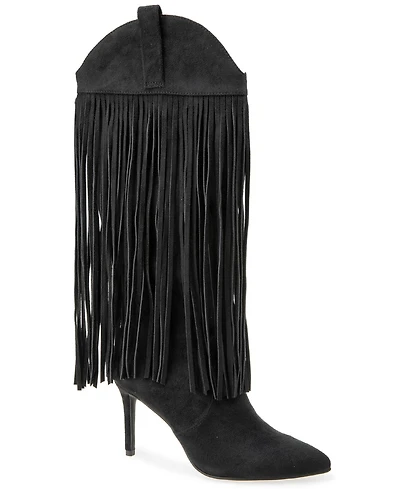 Christian Siriano Women's Appti Fringe Pointed Toe Boot