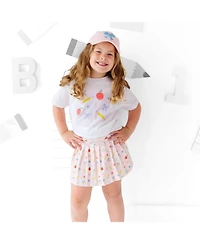 Sweet Wink Toddler Girls 2T- 4T Ditsy Floral Back To School Short Sleeve T-Shirt