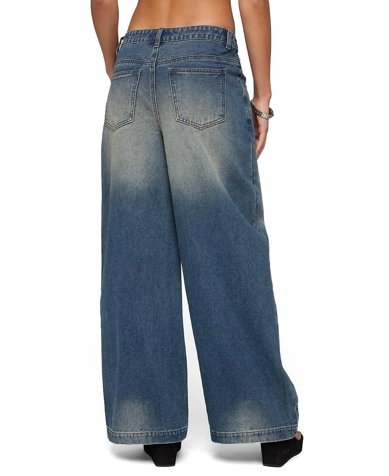 Edikted Women's Sabira Low Rise Baggy Jeans
