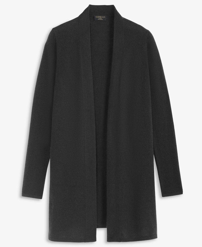 Charter Club Women's 100% Cashmere Split-Hem Long Cardigan, Macy's Exclusive