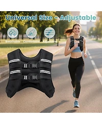 Aofar Weighted Vest Adjustable Straps Reflective Strength Training