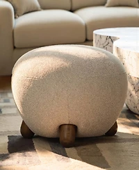 Tov Furniture Pucker 16.5" Boucle Ottoman