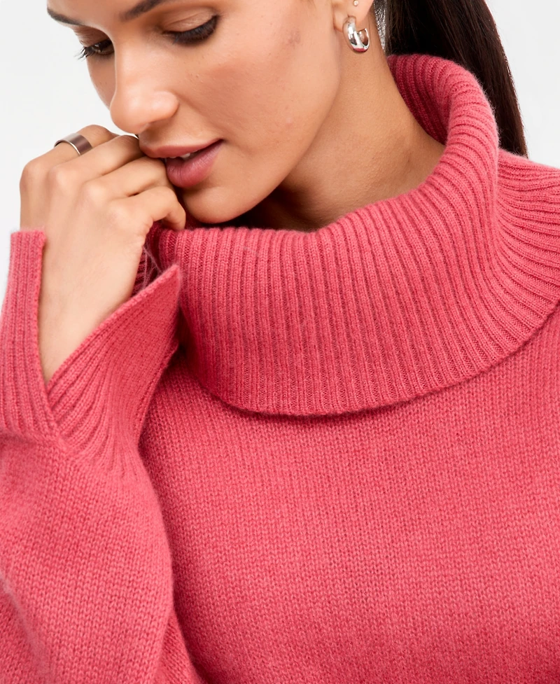 Charter Club Women's Cashmere Relaxed Turtleneck Sweater, Macy's Exclusive