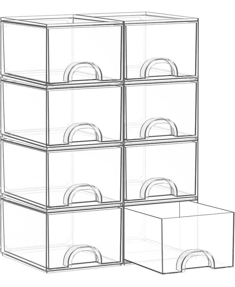 Xdovet Stackable Storage Boxes Art Tool Organizer Plastic Drawers