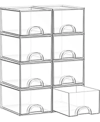 Xdovet Stackable Storage Boxes Art Tool Organizer Plastic Drawers