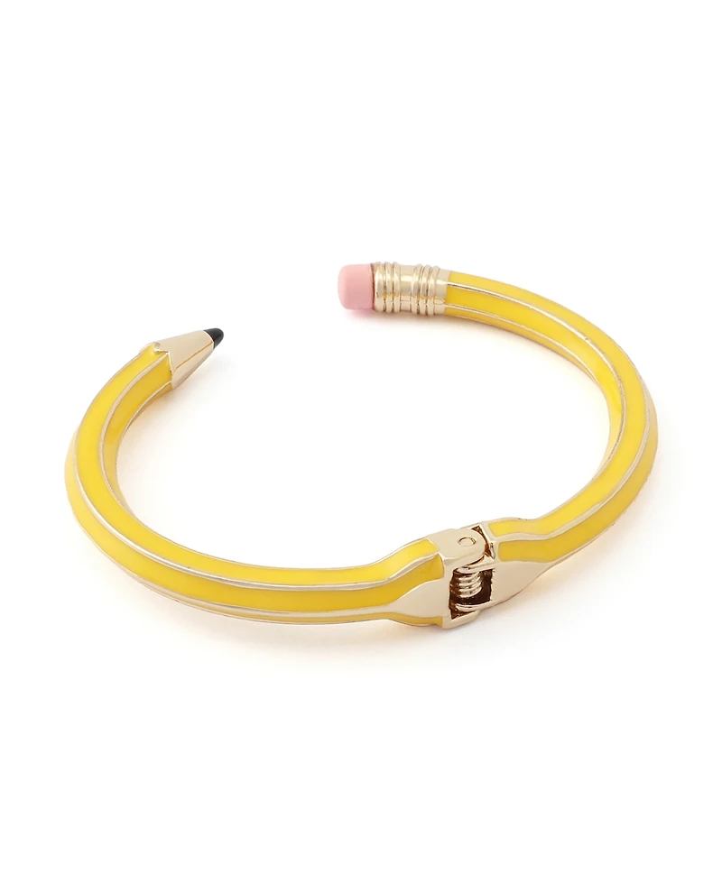 Betsey Johnson Yellow Best In Class Classic Pencil Bangle Bracelet