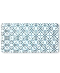 Draper James Allover Geo Floral Bistro Bevel Edge Comfort Kitchen Mat, 39" x 19.69"