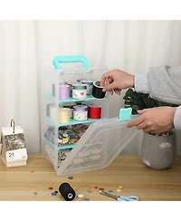 Xdovet Plastic Storage Box with Adjustable Dividers