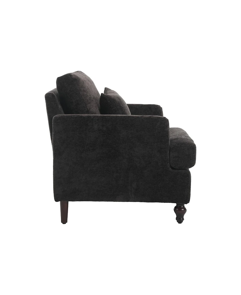 Clihome Modern Accent Chair Lounge for Living Room,Tufted Club Chair, Mid Century Arm Chairs with Studded,for Bedroom