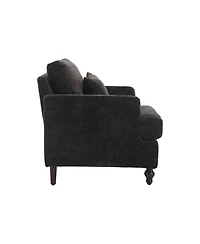 Clihome Modern Accent Chair Lounge for Living Room,Tufted Club Chair, Mid Century Arm Chairs with Studded,for Bedroom