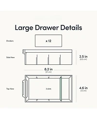 Xdovet 12-Drawer Stackable Organizer for Hardware Beads Craft Storage