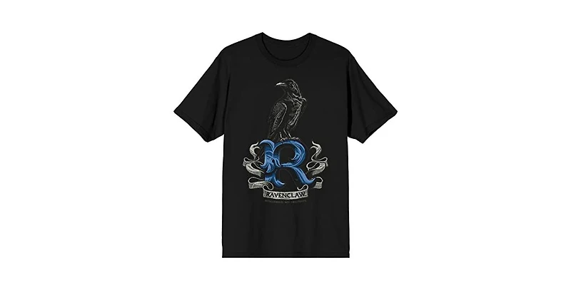Harry Potter Big & Tall Ravenclaw Raven Black T-shirt-4XL