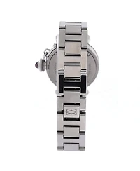 Pre-Owned Cartier Miss Pasha Pink Dial Quartz Watch in Stainless Steel 27mm