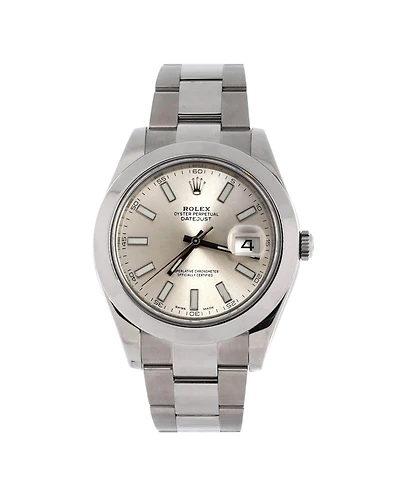 Pre-Owned Rolex Oyster Perpetual Datejust Ii Automatic Watch in Stainless Steel 41mm
