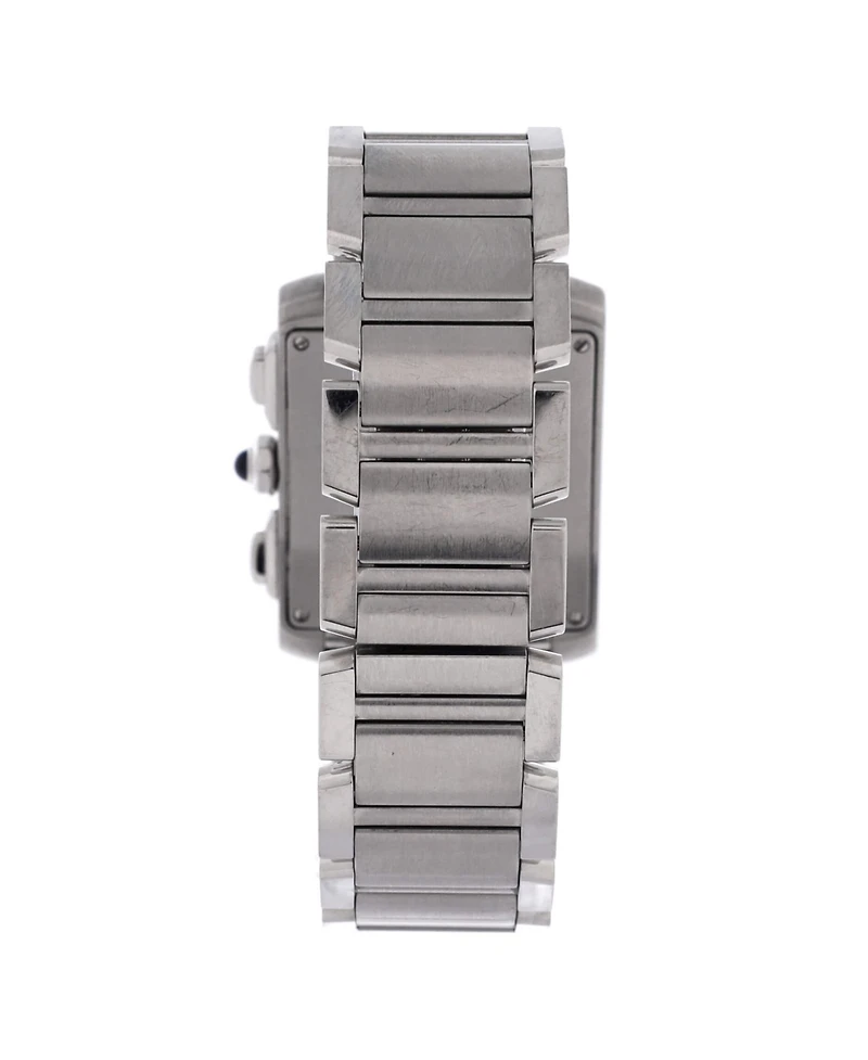 Pre-Owned Cartier Tank Francaise Chronoflex Chronograph Quartz Watch in Stainless Steel 28mm