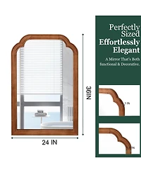 Laoties 24" x 36" Decorative Bathroom Vanity Mirror with Rounded Corners for Bedroom and Entryway