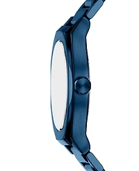 Armani Exchange Men's Sync Quartz Day-Date Blue Stainless Steel Watch 42mm