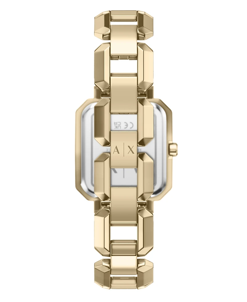 Armani Exchange Women's Na Quartz Gold Stainless Steel Watch 27mm