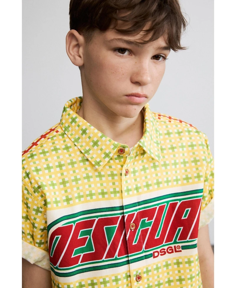 Desigual Boys's Checked shirt with logo