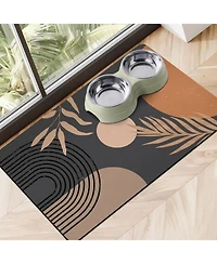 Aronkl Super Absorbent Non-Slip Pet Feeding Mat Quick Dry Floor Protector
