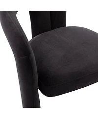 Clihome Contemporary Designed Fabric Upholstered Dining ChairmBarrel Side Chairs Kitchen Armchair for Living Room set of 2