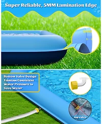 Aofar 118" Splash Pad Non-slip Dog Pool Sprinkler Outdoor Pet Summer