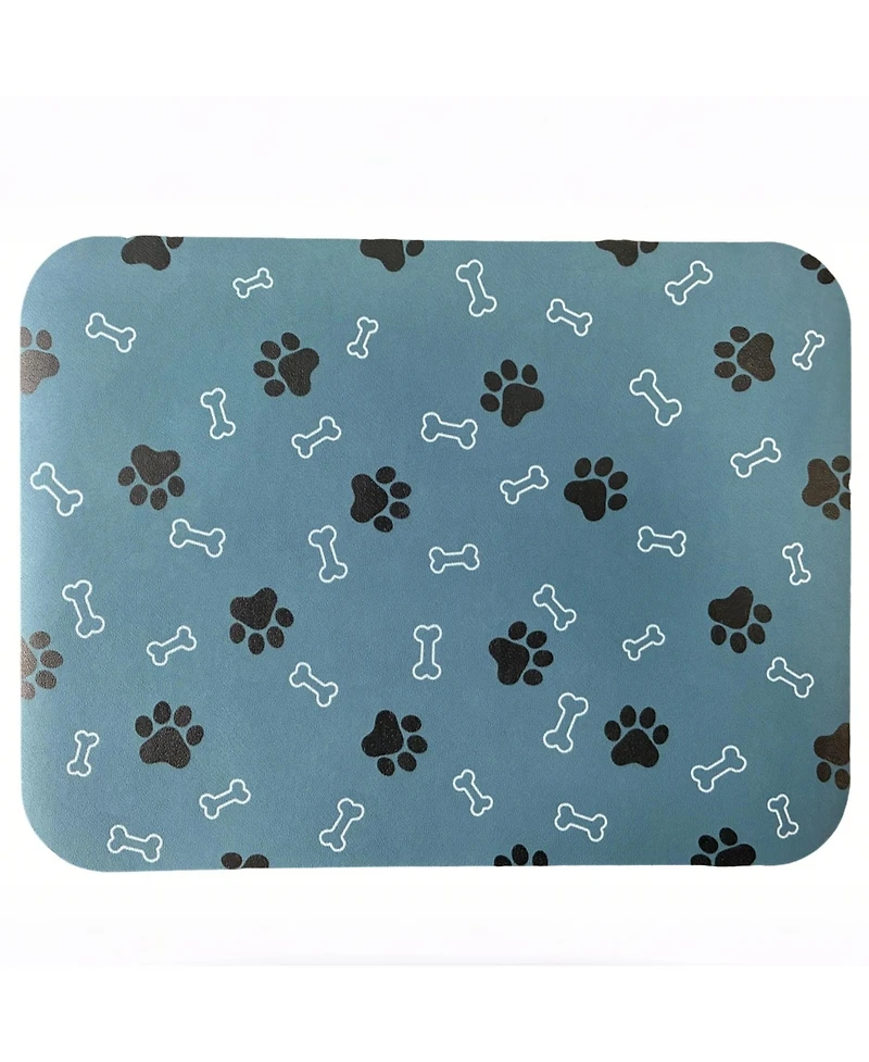 Aronkl Pet Cat Dog Feeding Mat Non-Slip Quick Dry Absorbent Easy Clean Durable