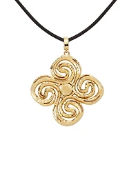 Retro Chic Spiral Pendant Necklace