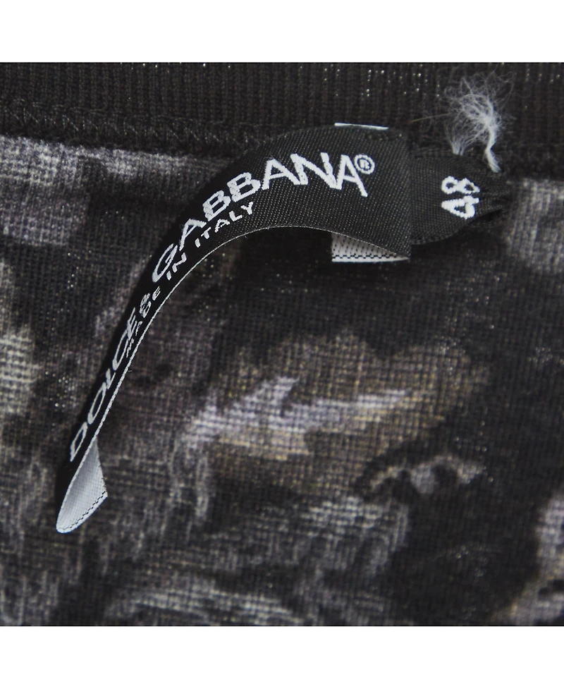 Pre-Owned Dolce & Gabbana Men's Printed Jersey Longline T-Shirt