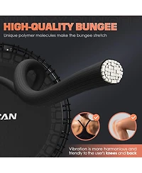 Bcan 450/550LBS Foldable Mini Trampoline for Adults, 40/48 inches Fitness Rebounder with Bungees, Quiet Stable Exercise