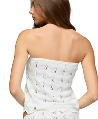 Edikted Women's Isola Strapless Crochet Top