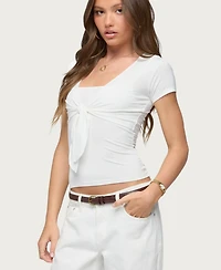 Edikted Women's Malka Two Piece Tie Front Top