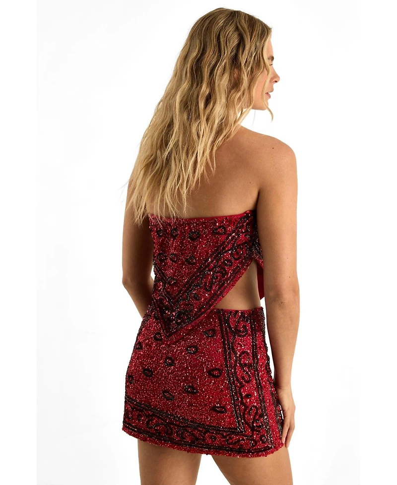 Nasty Gal Women's Hand Embellished Mini Skirt