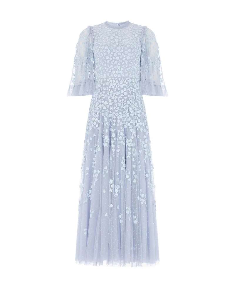 Needle & Thread Women's Scatter Blossom Round Neck Ankle Gown