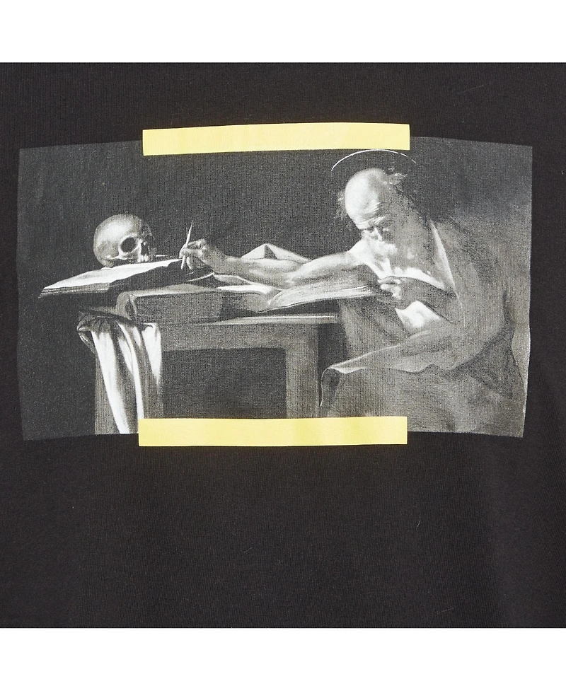 Pre-Owned Off-White Men's Caravaggio Painting Cotton Mock Neck Long Sleeve T-Shirt