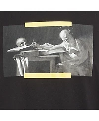 Pre-Owned Off-White Men's Caravaggio Painting Cotton Mock Neck Long Sleeve T-Shirt