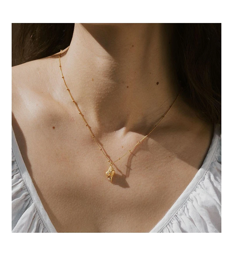 Satya Jewelry Resilient Spirit Opal Conch Shell Necklace