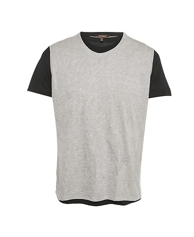 Pre-Owned Roberto Cavalli Men's Embroidered Jersey Layered T-Shirt