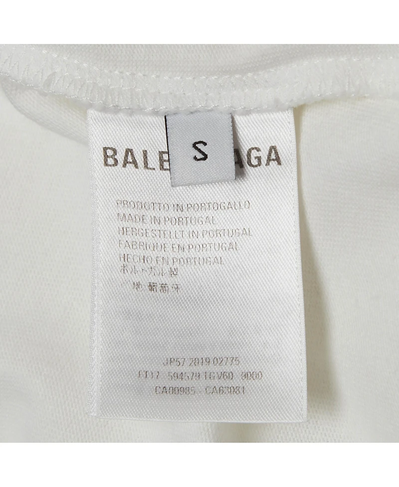 Pre-Owned Balenciaga Men's Logo Print Jersey T-Shirt