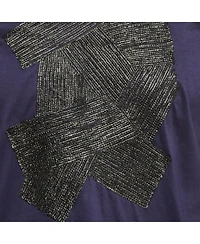 Pre-Owned Versace Men's Leather Applique Jersey T-Shirt