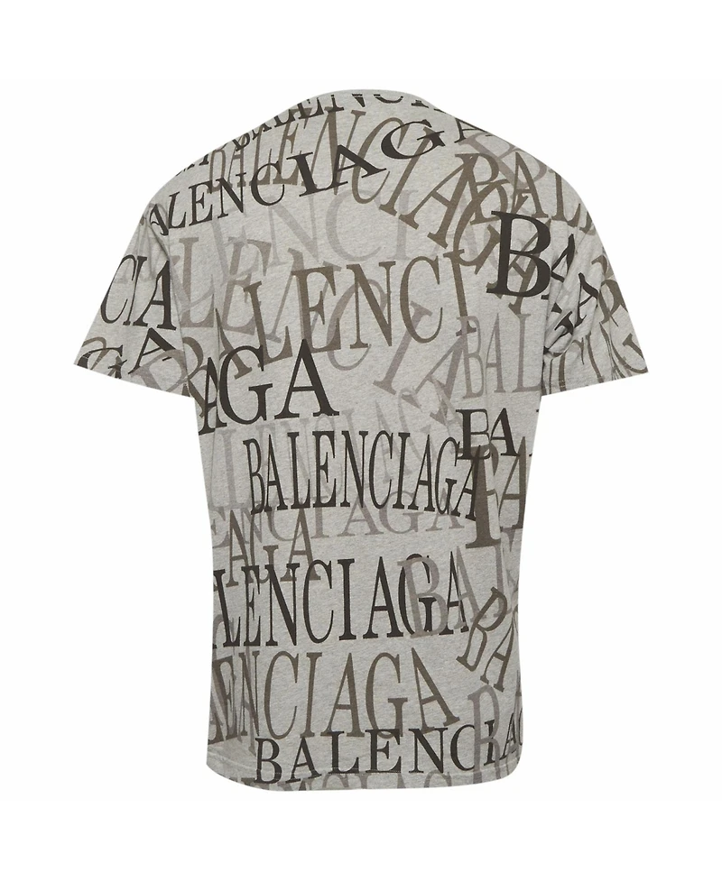 Pre-Owned Balenciaga Men's Logo Print Jersey T-Shirt
