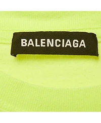 Pre-Owned Balenciaga Men's Jersey Logo Detail Oversized T-Shirt